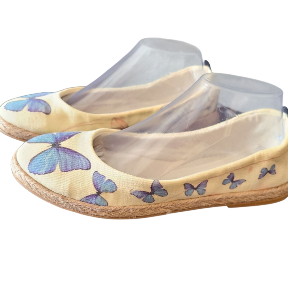 Goby Butterfly Print Women's Flats Loafers 40 Fabric